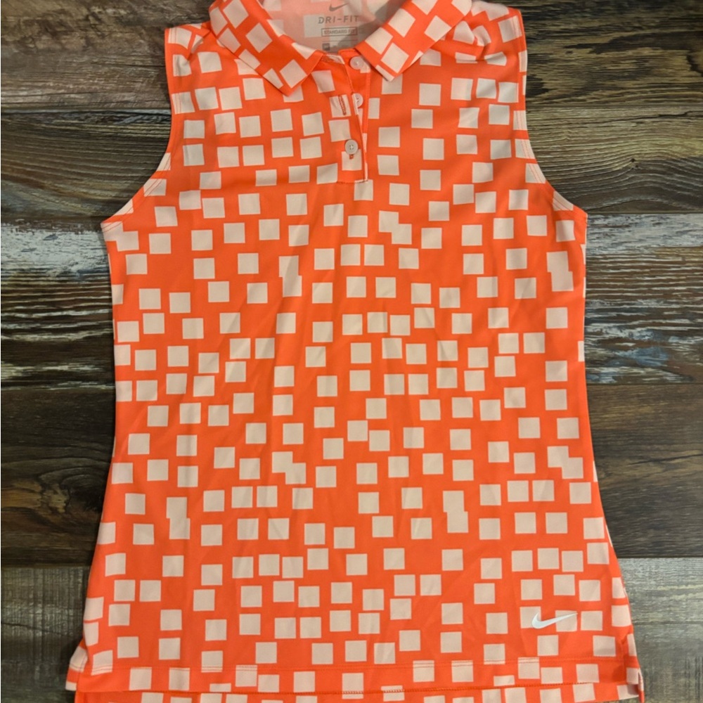 Nike Dri-fit Standard Fit Women’s Golf Tank Top Size X-small Orange